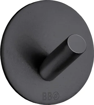 Produktbild von Handtuchhaken - Ø 4,5 cm - Schwarz - Messing - selbstklebend