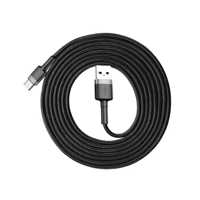 Obrázok produktu pre Baseus Cafule Cable heavy-duty nylonový kábel USB / USB-C QC3.0 2A 2M čierno-sivý (CATKLF-CG1)