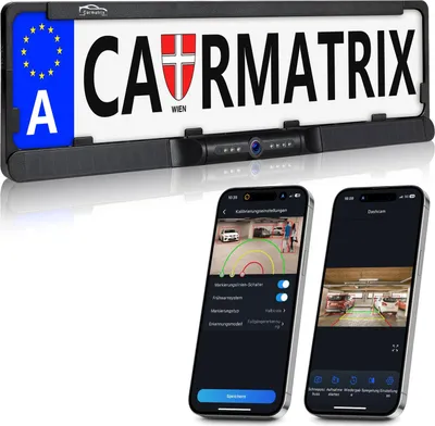 Produktbild von CARMATRIX Solar Auto WLAN Rückfahrkamera KI Personenerkennung