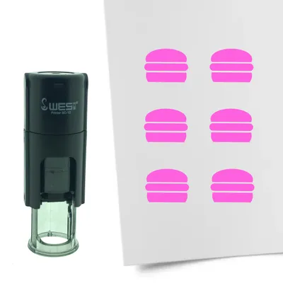 Produktbild von CombiCraft Selbstfärbender Stempel 'Hamburger' in der Farbe Pink, Ø10mm