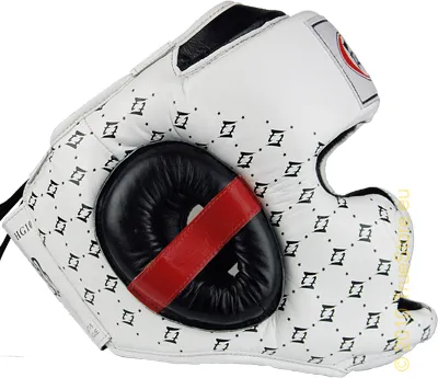 Zdjęcie produktu dla Ochraniacz głowy Fairtex Super Sparring HG10, biały/czarny, rozmiar L