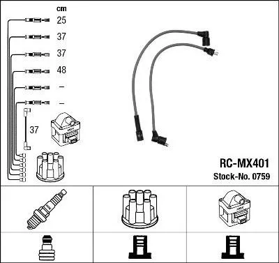 Produktbild von Ngk Zündleitungssatz 0759