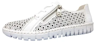 Produktbild von Rieker Damen Echtleder Halbschuh weiß, Damen:42 EU