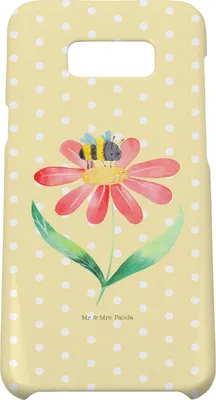 Produktbild von Mr. & Mrs. Panda Samsung Galaxy S8 plus Handyhülle  Hummel Blume - Gelb Pastell - Geschenk, Hummeln, Handy, Biene, Natur, Cover, Case, Wespe, Lustige Sprüche, Hülle