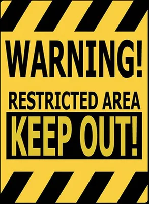 Immagine prodotto di vianmo Insegna in legno 40x30 cm warning restricted area keep out