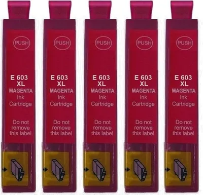 Produktbild von 5 kompatible Patronen 603 XL Magenta für Epson XP-2100 2105 2150 2155 3100 3105 3150 3155 4100 4105 4150 4155 WF-2810 2820 2830 2835 2840 2845 2850