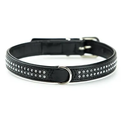 Immagine prodotto di Collare Nobby "Crystal" a doppia fila 42 cm (32-37 cm), 17/19 mm nero
