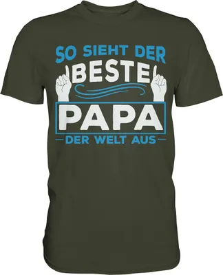 Produktbild von Beste Papa der Welt Vatertag Geschenk Vater T-Shirt – Urban Khaki / 3XL