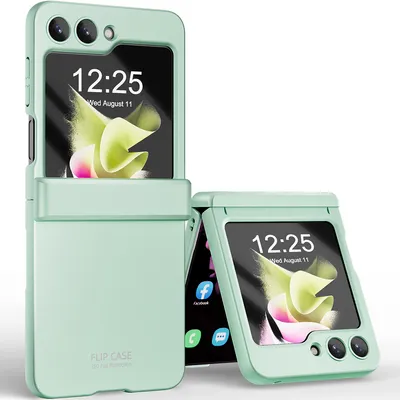 Obrázek produktu pro Pouzdro pro Samsung Galaxy Z Flip 5 Tvrdé PC pouzdro s ochranou pantu, fólií na přední displej zelené