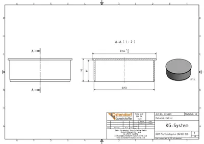 Produktbild von KGM Muffenstopfen  DN/OD 250