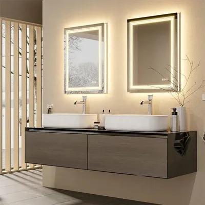 Image de Miroir de salle de bain à LED 50 x 70 cm avec éclairage LED