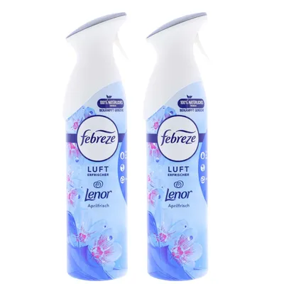 Produktbild von 2 x Febreze Lufterfrischer Lenor Aprilfrisch Raumspray je 300ml bekämpft Gerüche