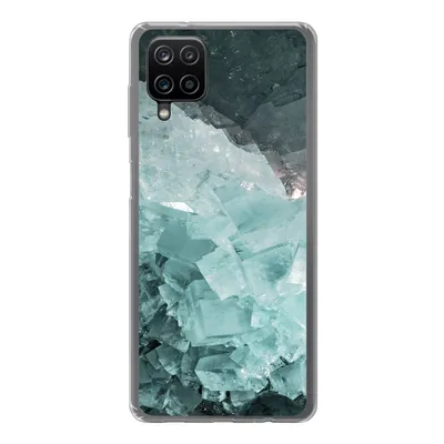 Produktbild von MuchoWow® Handyhülle Schutzhülle Hülle für Samsung Galaxy A12 Naturstein - Kristalle - Luxus Silikon Softcase Handy Hülle - Bild