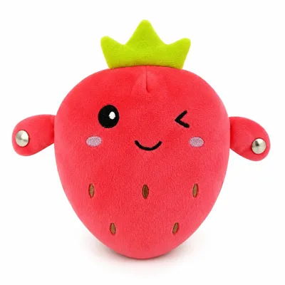 Produktbild von Musikalisches Frucht-Plüschtier Erdbeere – FRUITMELLO Erdbeere, KI-generiertes Bild
