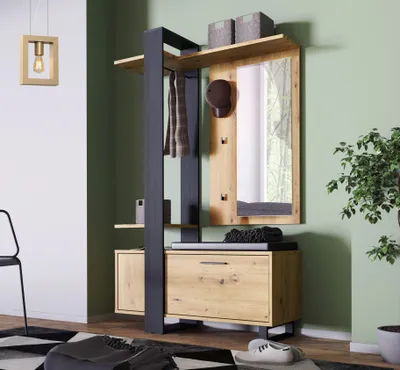Obrázek produktu pro Věšák MINNEAPOLIS Artisan dub / černá