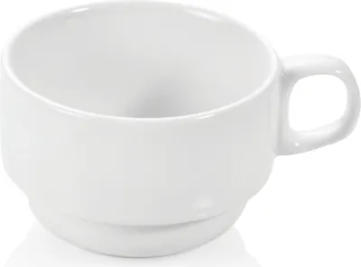 Produktbild von 48x Tasse Obertasse 180 ml, weiß, Porzellan, Kaffeetasse
