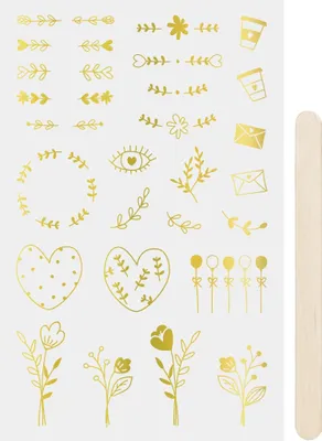 Produktbild von Heyda Rubbelsticker Ornamente go gold