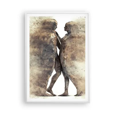 Produktbild von Gerahmtes Poster - Weißer Rahmen - Staub eine Frau ein Mann der Liebe - 70x100 cm - Wand Bild - Wanddeko - Wandbilder - Wandposter - Bilderrahmen - Bilder - Kunstdruck - Wandbild - P2WPA70x100-3102