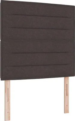 Zdjęcie produktu dla vidaXL Łóżko sprężynowe z materacem ciemnobrązowe 120 x 200 cm tkanina