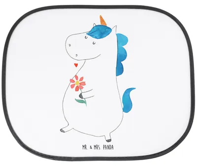 Produktbild von Mr. & Mrs. Panda Auto Sonnenblende Einhorn Spaziergang - Weiß - Geschenk, Scheibenschutz, Freundin, Einhörner, Sonnenschutz, Motivation, Fürs, hitzeschutz, Blumen, Mutter