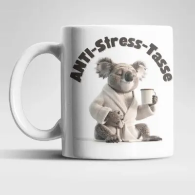 Produktbild von Anti Stress Koala Kaffeetasse Teetasse Geschenkidee 330 ml