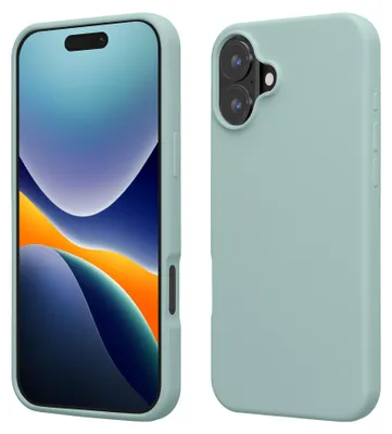 Produktbild von kwmobile Handyhülle für iPhone 16 Hülle, für iPhone 16 Case - Hülle Silikon - kabelloses Laden - Mintgrün