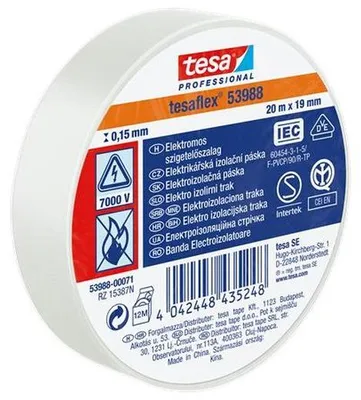 Obrázok produktu pre Izolačná páska, 19 mm x 20 m, TESA "Professional", biela