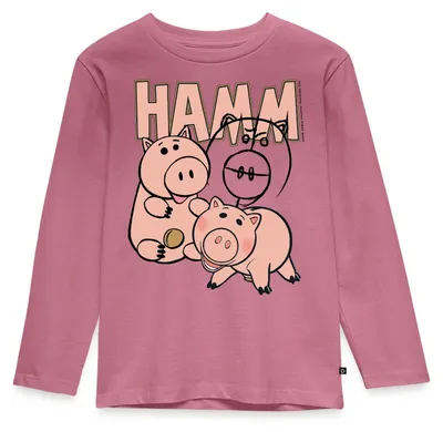 Produktbild von Spreadshirt Toy Story Schweinchen Hamm Kinder Premium Langarmshirt, 98/104 (2 Jahre), Mauve