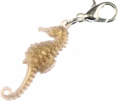 Produktbild von Seepferdchen Seepferd Charm Anhänger Bettelarmband Miniblings Charms braun