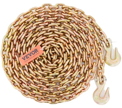 Obrázok produktu pre VEVOR ťažná reťaz 8 mm x 6 m reťaz na vyťahovanie 2222 kg nosnosť G80 transportná reťaz na viazanie oceľová lesnícka reťaz oceľová reťaz robustná reťaz na zdvíhanie, nakladanie, vlečenie a viazanie atď.