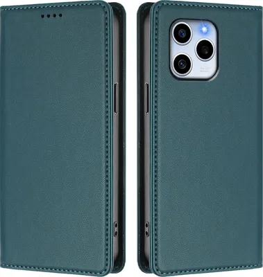 Immagine prodotto di Custodia in pelle per Honor 60 SE, custodia a libro magnetica in Finto cuoio con supporto, verde
