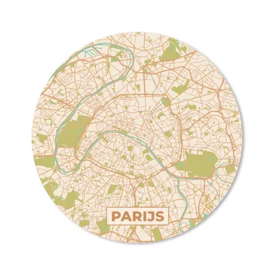 Produktbild von MuchoWow® Mauspad Mousepad Paris - Stadtplan - Vintage - Karte 40x40 cm - Mousepads - Maus Mat - Pad - Mausunterlage - Schreibtisch Accessoires