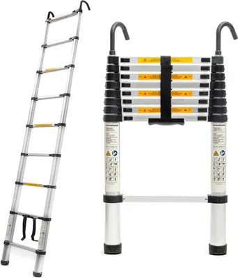 Produktbild von InnovaGoods Aluminium-Teleskopleiter 3,2 m - 10 Stufen bis zu 150 kg