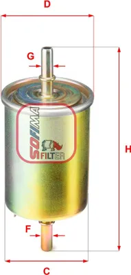 Produktbild von Kraftstofffilter SOFIMA S 1850 B für CHEVROLET Aveo / Kalos Schrägheck (T250, T255) Filtereinsatz