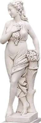 Produktbild von Schöne Frauenfigur Herbst aus  Steinguss perfekt für den Garten die Terrasse oder den Vorgarten ist Frostfest Witterungsbeständig und Neu 140cm H, ST-271