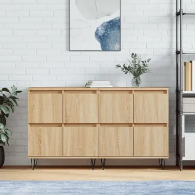 Produktbild von vidaXL Sideboards 2 Stk. Sonoma-Eiche Holzwerkstoff