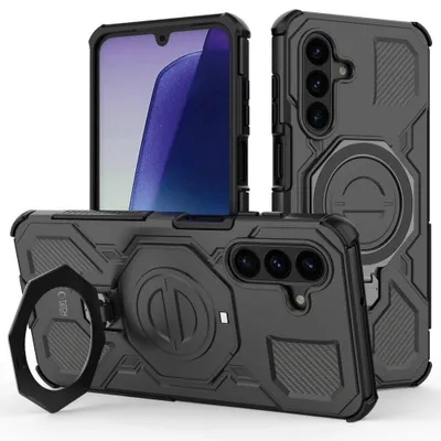 Immagine prodotto di Custodia per smartphone con supporto, compatibile con Galaxy A17 5G / 4G, Galaxy A18 5G / 4G, modello Tech-Protect TacticStand, colore nero opaco, con tecnologia MagSafe