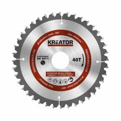 Image de Lame de scie circulaire métal bois PVC ø 160 x 30 x 2,2 mm 40 dents + 3 bagues de réduction