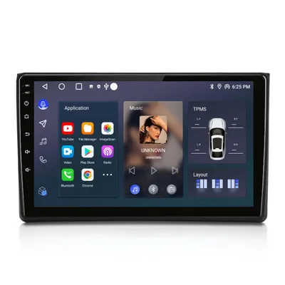 Produktbild von Einbau-Navigationsgeräte Carplay Android Auto 4+64GB Android 15 Autoradio Für Audi A4 2000-2009 GPS 9''Navi WIFI BT FM SWC RDS 4G SIM DAB 8kern USB