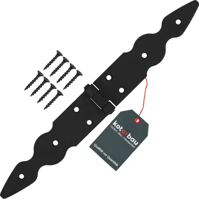 Produktbild von KOTARBAU® Ladenband Türbänder 150 x 150 x 35 mm aus Pulverbeschichtetem Stahl Torscharnier Türband Schwarz Scharniere Klappbar Fensterscharnier Holztür Gartentor Scharnier Kistenband Torbeschlag