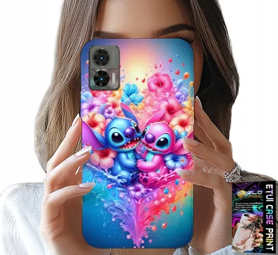 Obrázek produktu pro Pouzdro pro Motorola Edge 30 Neo - modré a růžové srdce s květy