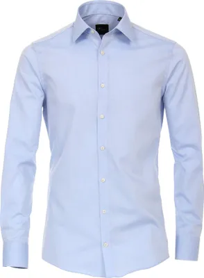 Produktbild von Venti - Slim Fit - Bügelfreies Herren Business Hemd mit Extra langem Arm (69cm) in verschiedenen Farben (001489), Größe:42, Farbe:Blau (115)