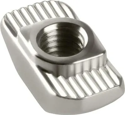 Produktbild von Nutensteine, Hammermutter, Nutmuttern, Nutsteine mit und ohne Federkugel TYP B, TYP I, vernickelt (Nutstein Nut 8, M4, 20 Stück)