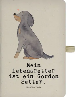 Produktbild von Mr. & Mrs. Panda Adressbuch Gordon Setter Lebensretter - Transparent - Geschenk, Shetter, Journal, Tagebuch, notizbuch, Skizzenbuch, Kladde, Jagdhund, A5