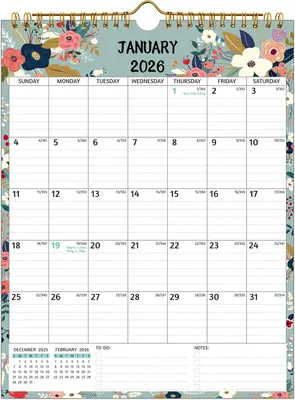 Productafbeelding van Kalender 2 Jaar - Planners - Afspraken Plannen - Kleine Bloemen Design - 28 x 21 cm - Multicolor