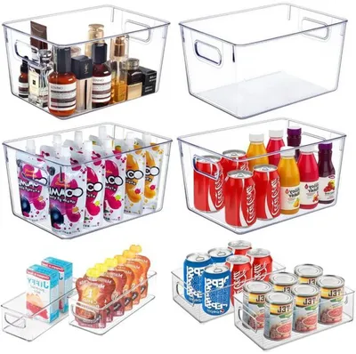 Obrázok produktu pre Unyqoos® – stohovateľné úložné boxy bez obsahu BPA na usporiadanie chladničky a kuchyne