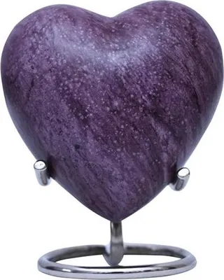 Image de Luxe Urne en céramique 500 ML pour les cendres humaines et animales - Mini urne en violet - Urne à cendres décorative