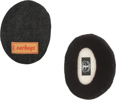 Produktbild von (( earbags | FASHION Ohrenwärmer , Denim Schwarz Logo, S