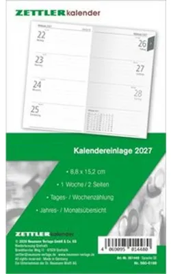Produktbild von Kalenderersatzeinlage TP 1W/2S 2027