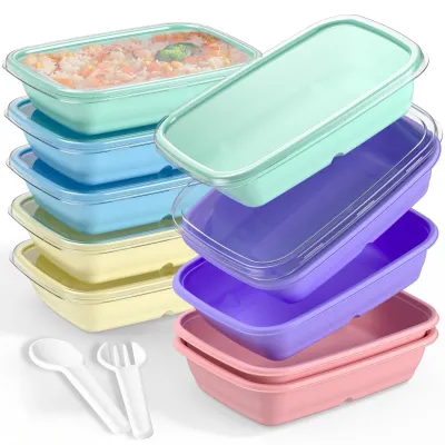 Image de Omgoods - 10 récipients de préparation de repas avec couvercle, réutilisables et étanches